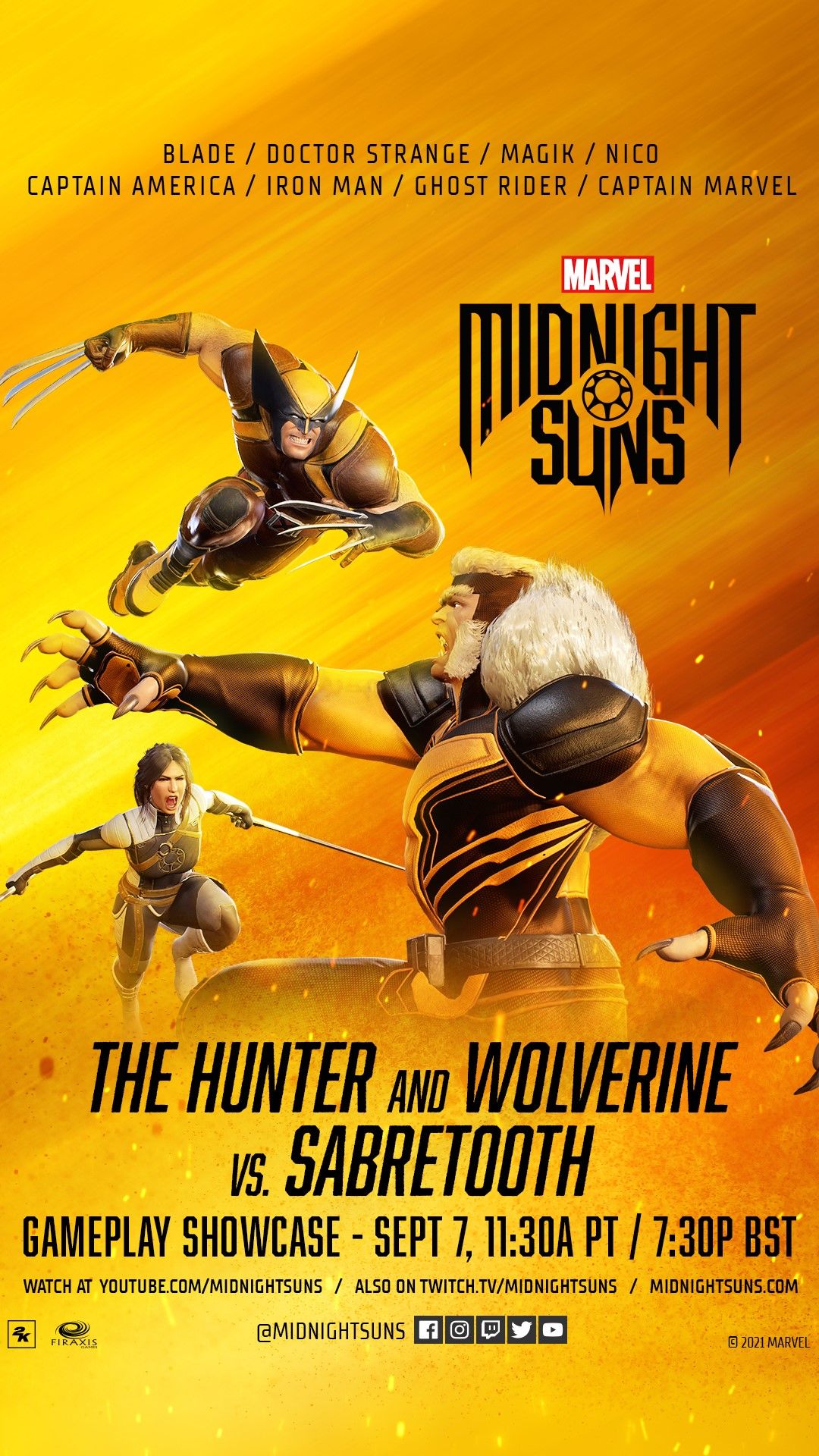 Firaxis Gameplay Stream: Erster "Marvel’s Midnight Suns" Gameplay-Stream am 7. September.