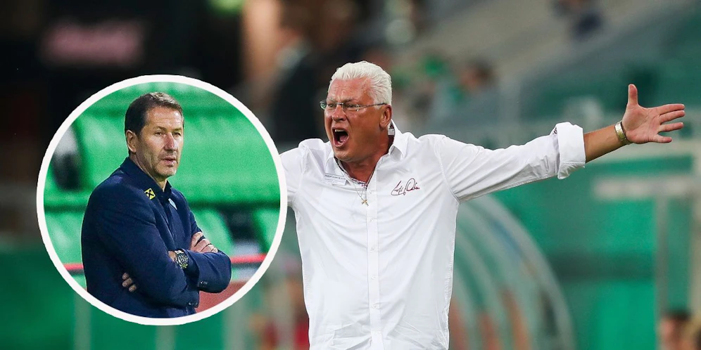 Toni Polster (r.) und Teamchef Franco Foda.