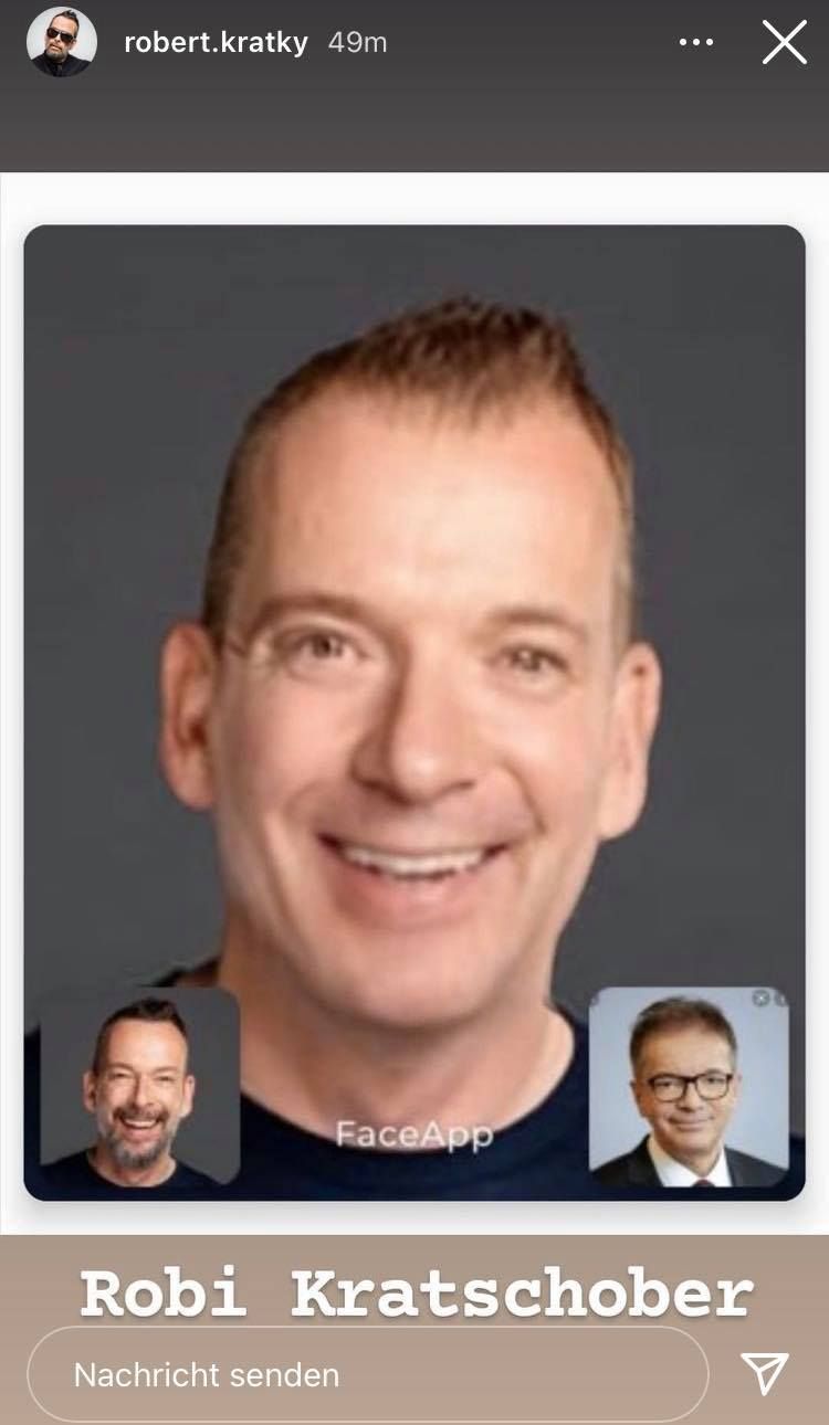 Robert Kratky bastelte mit eine App einen Mix auch sich und Rudi Anschober: "Robi Kratschober"