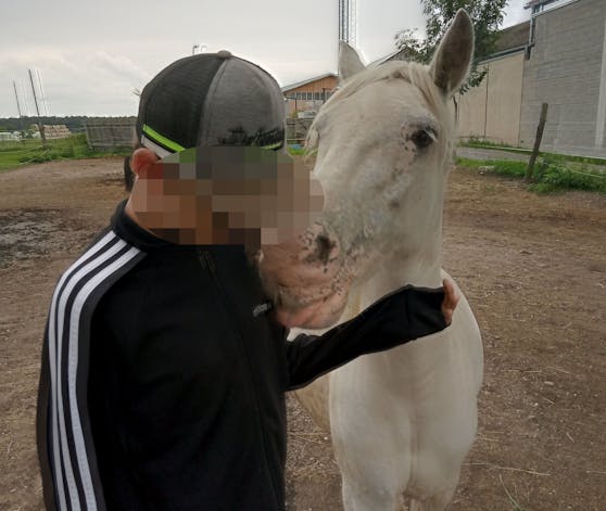 Florian (12) liebt sein Pony "Bella".