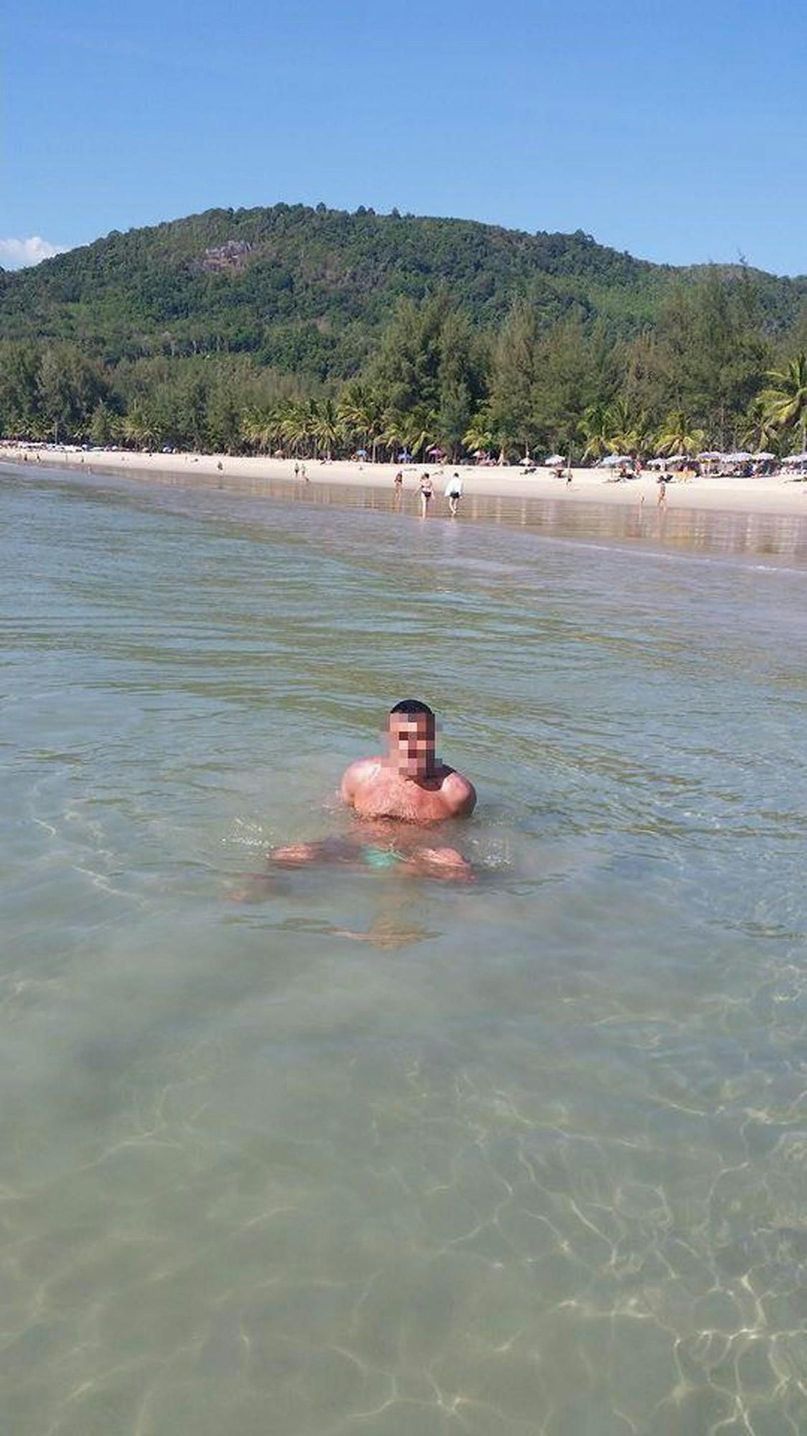 In den sozialen Medien zeigt sich Gaetano Scutellaro gerne im Urlaub am Strand.