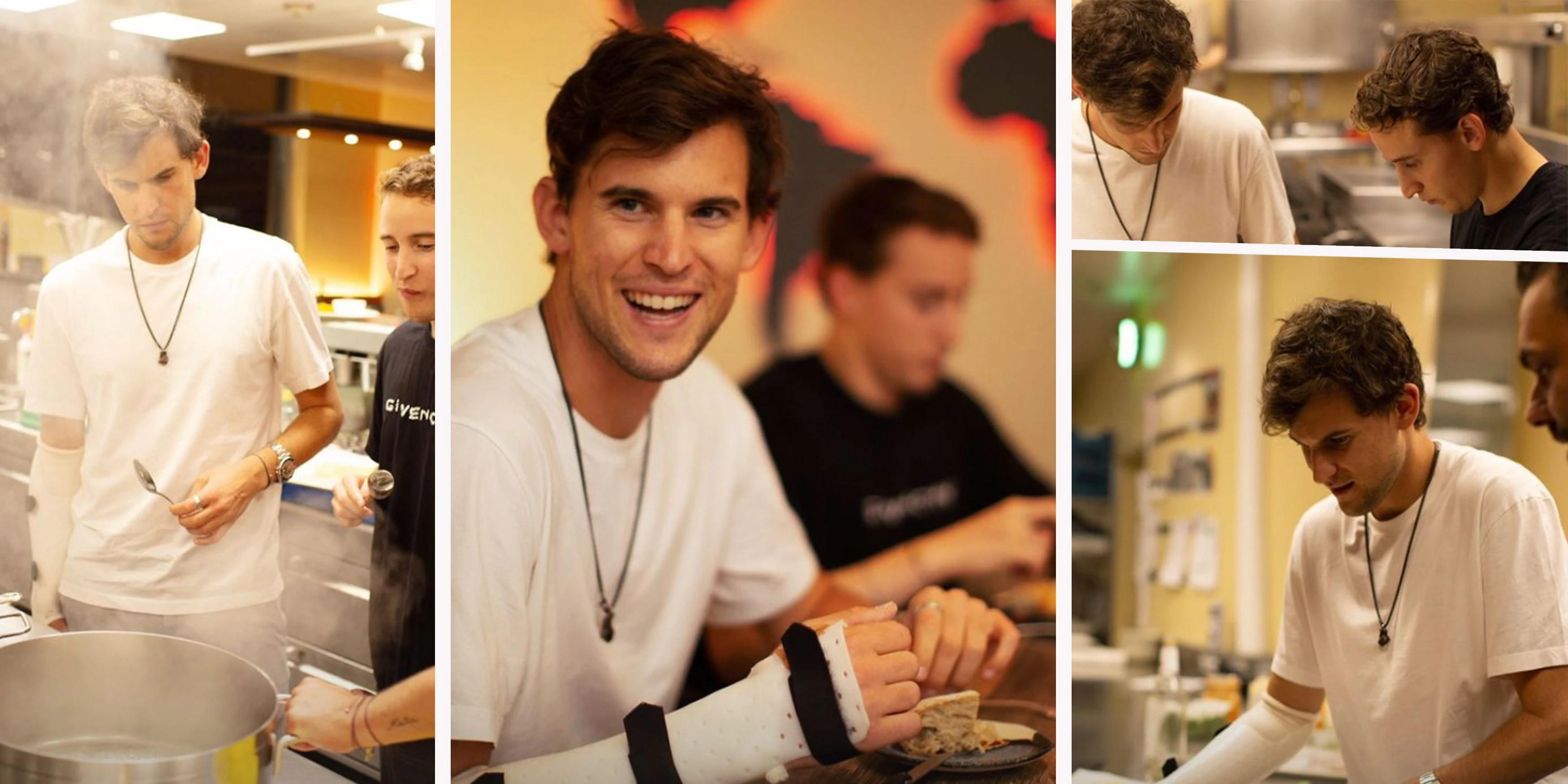 Dominic und Moritz Thiem beim Kochkurs.