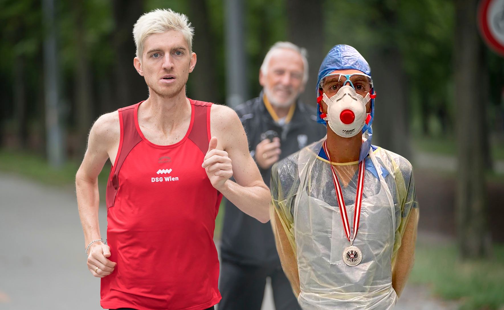 Patrick Krammer beim Training und auf der Corona-Station