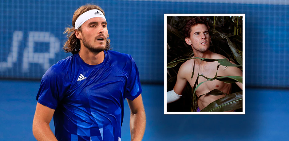 Dominic Thiem scherzt über Stefanos Tsitsipas. 