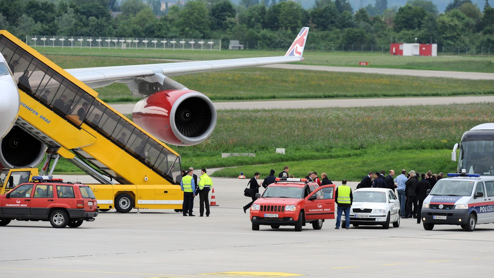 Der Airbus landete außerplanmäßig am Flughafen Graz.