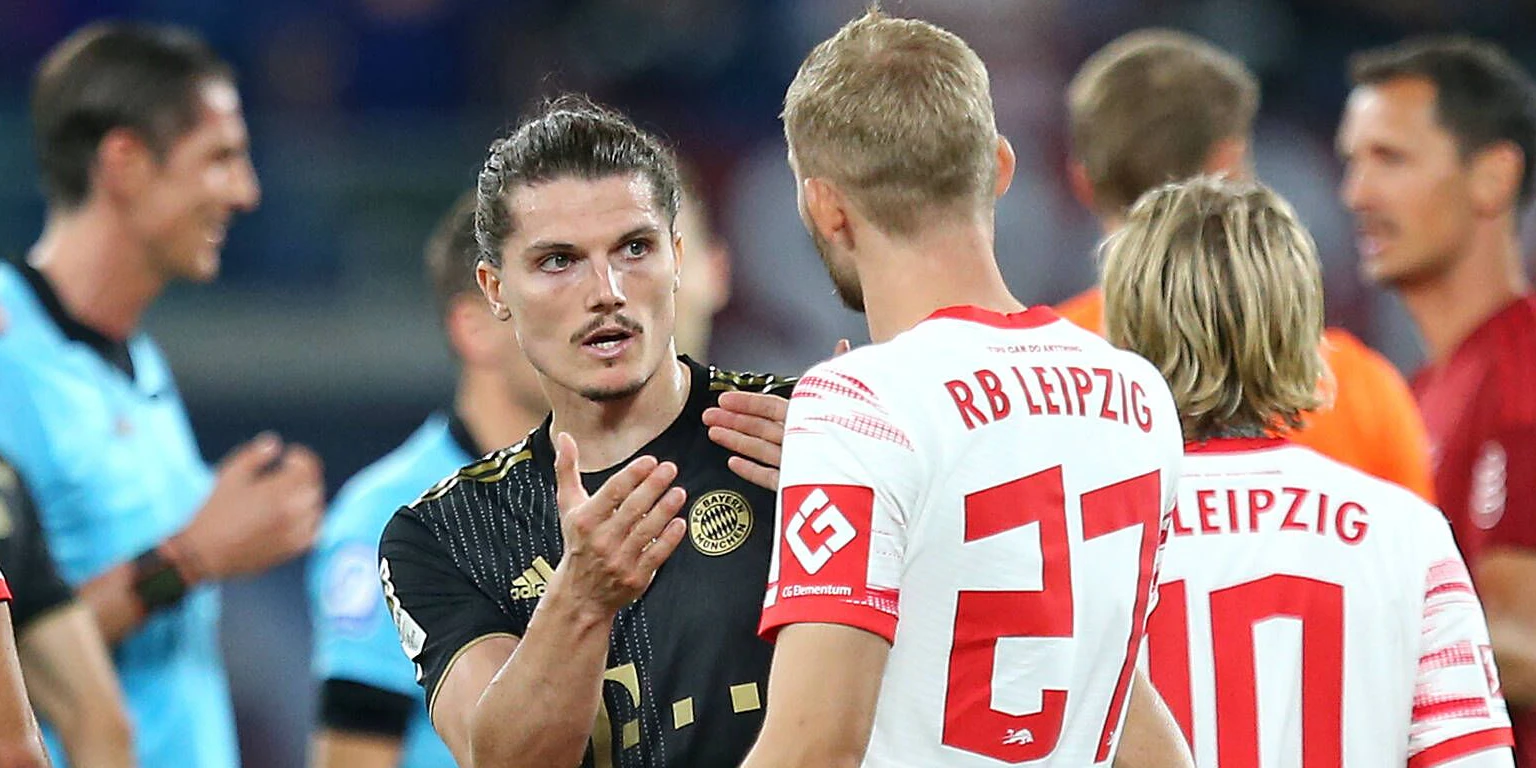 Marcel Sabitzer (l.) mit Ex-Kollege Konrad Laimer