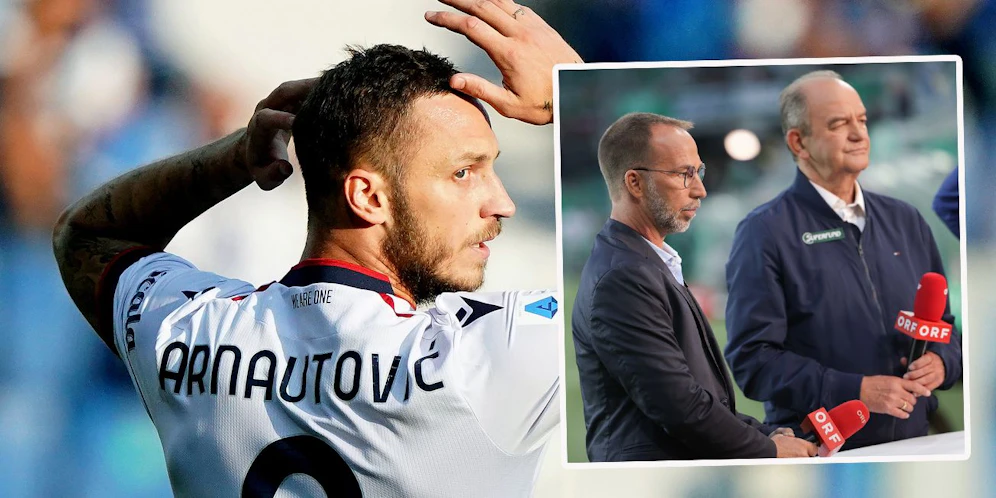 Marko Arnautovic und die ORF-Experten Roman Mählich und Herbert Prohaska.