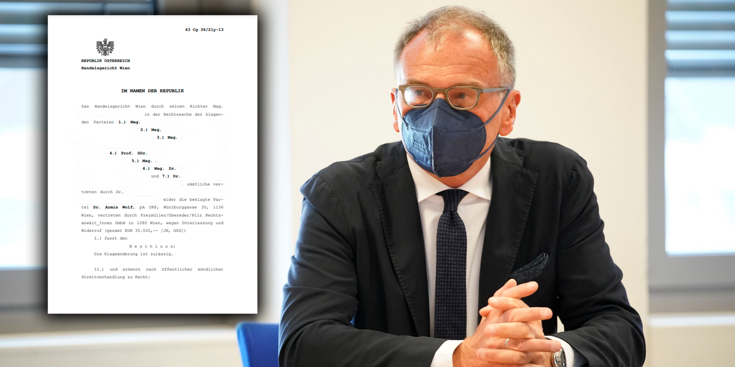 Die Klage gegen Armin Wolf wurde am Handelsgericht Wien abgewiesen.