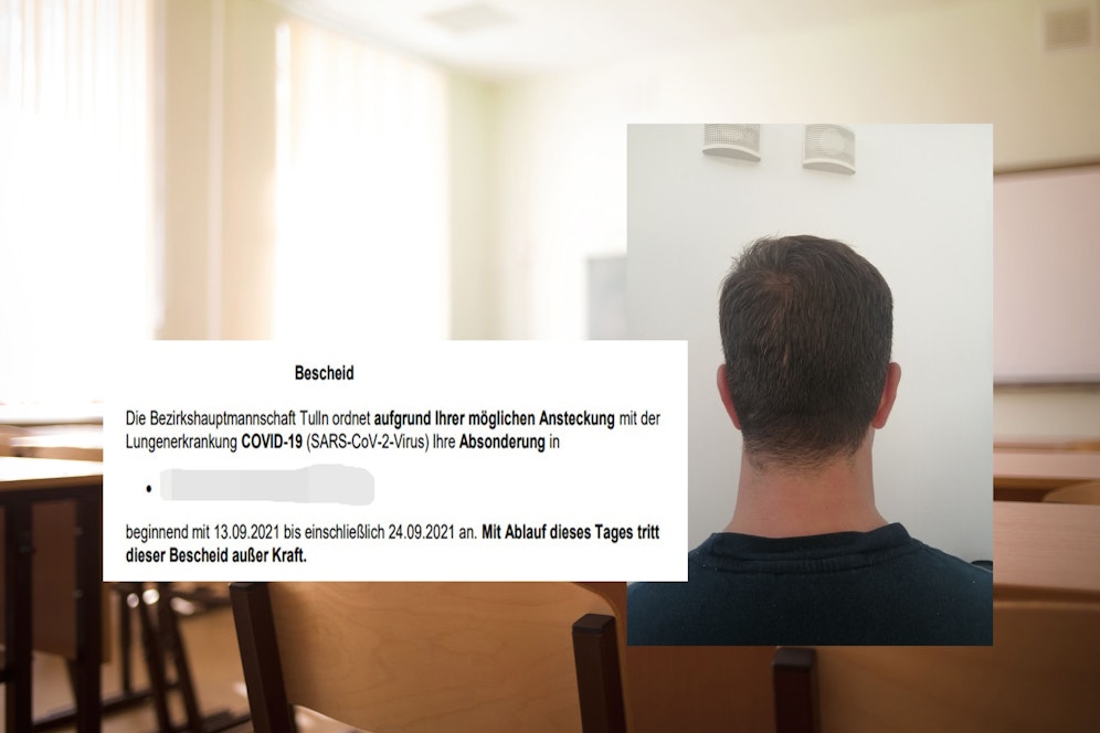 Absonderungsbescheid der Tochter und betroffener Vater Gerald F.