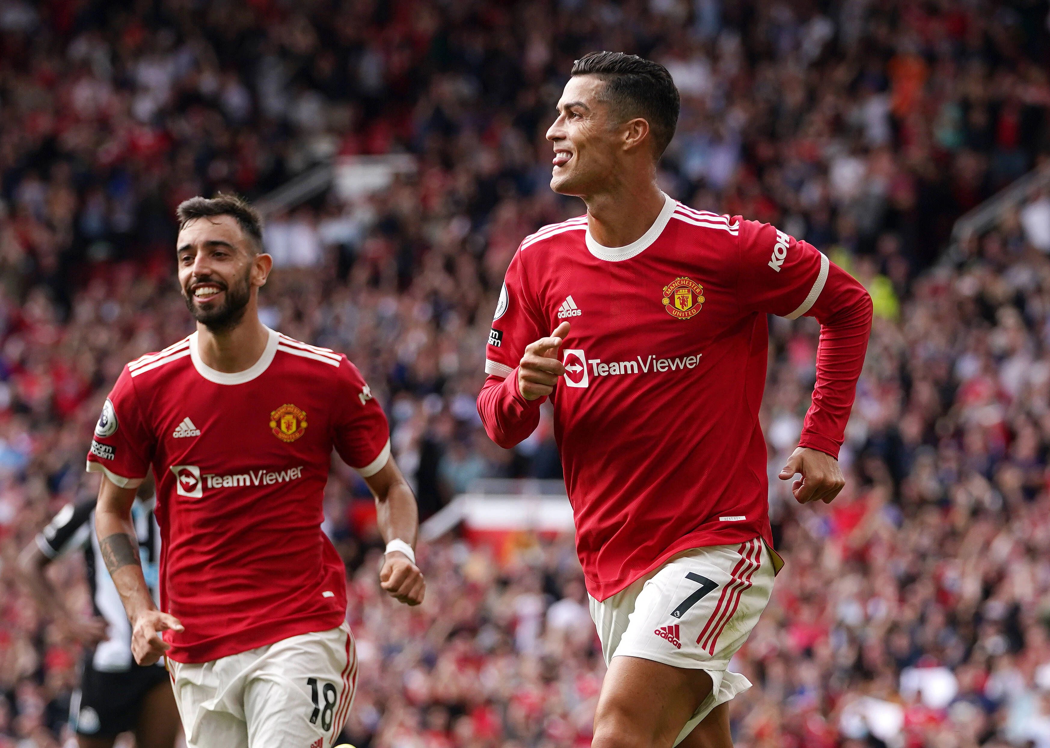 Cristiano Ronaldo läuft für Manchester United in der Champions League auf. 
