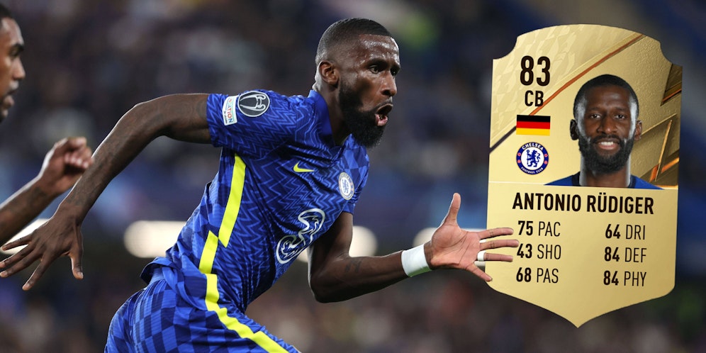 Chelsea-Star Antonio Rüdiger ist mit seiner FIFA-Karte unzufrieden.