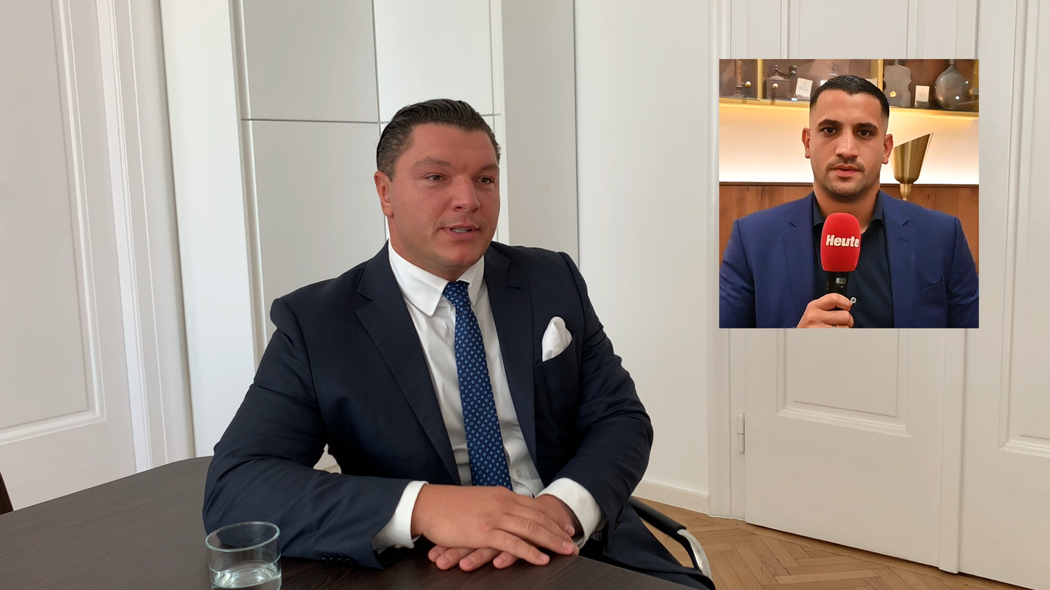 "Bündnis Kinderschutz"-Präsident Präsident Roberto d'Atri (l.) wird durch IBF-Champion Marcos Nader unterstützt.