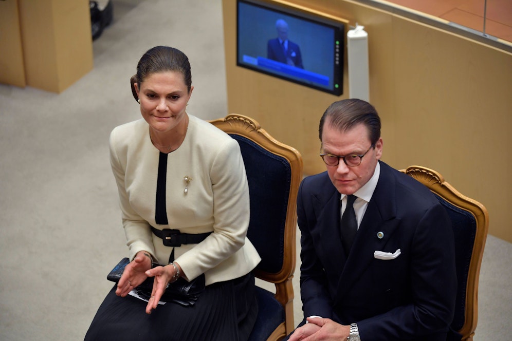 Prinzessin Victoria und Prinz Daniel bei der Parlamentseröffnung.