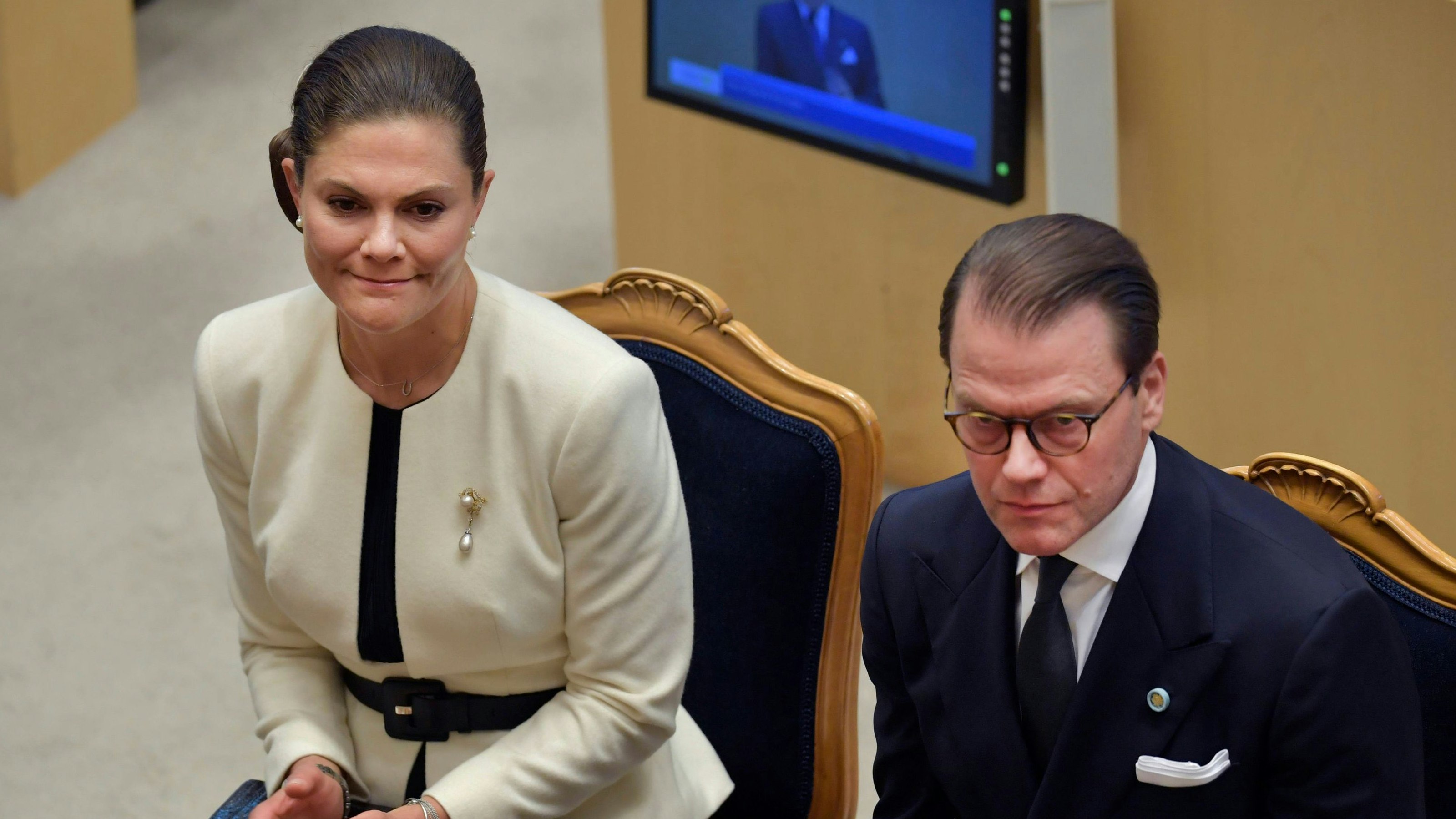 Prinzessin Victoria und Prinz Daniel bei der Parlamentseröffnung.