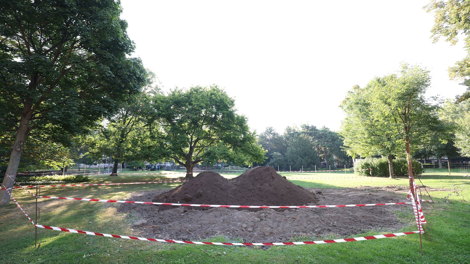 Im Burggarten in der Wiener City wird aufgegraben.&nbsp;