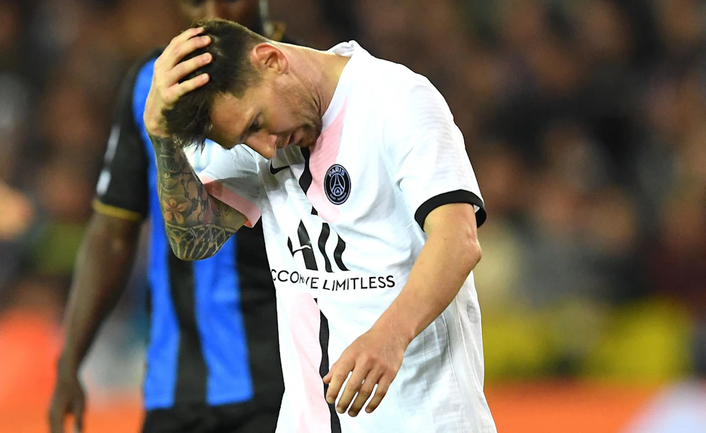 Lionel Messi führt Paris nicht zum Sieg in Brügge. 