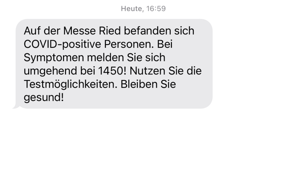 Das Land OÖ informiert derzeit Besucher über Corona-Fälle.