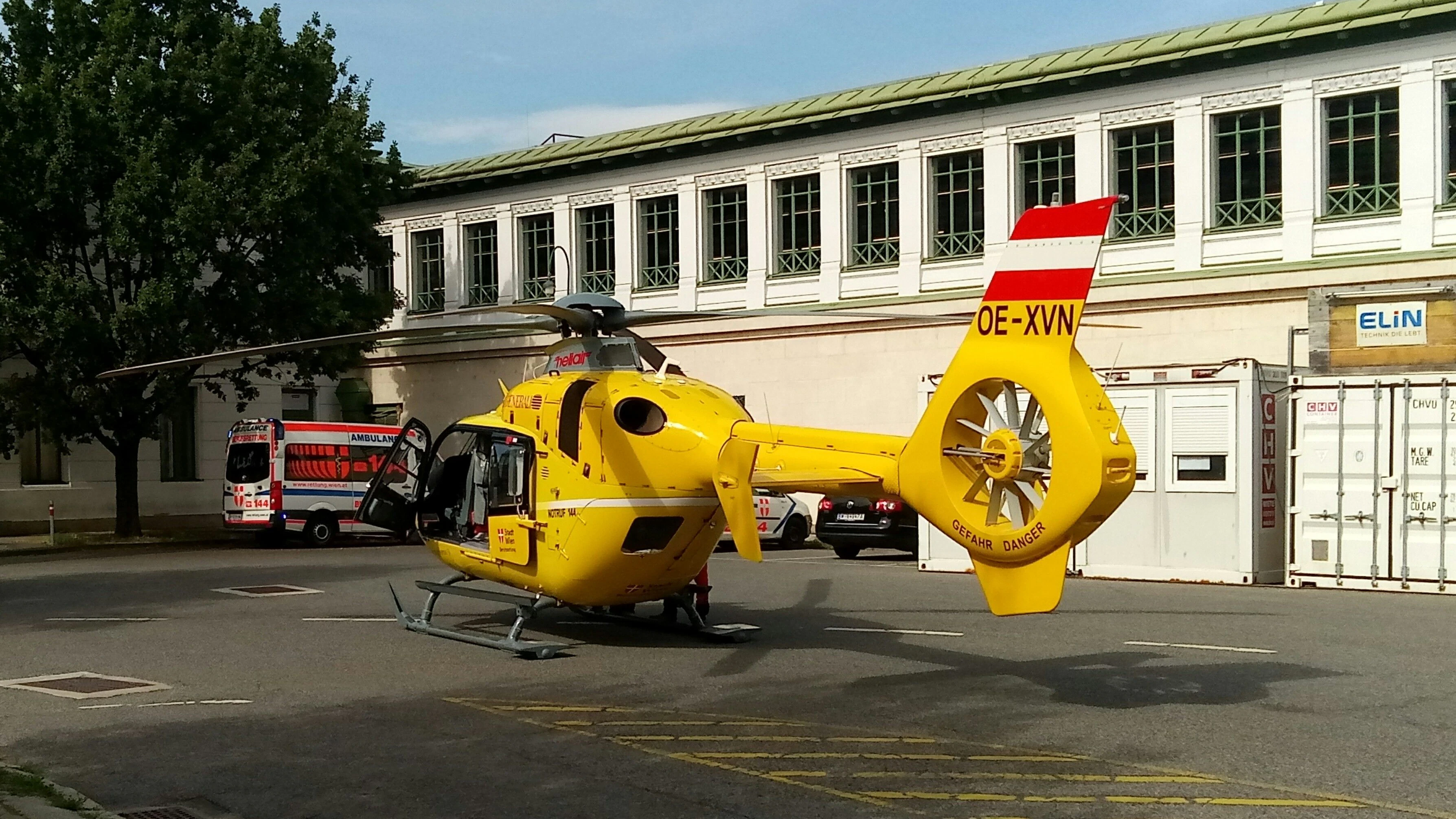 Der Helikopter war in Windeseile vor Ort