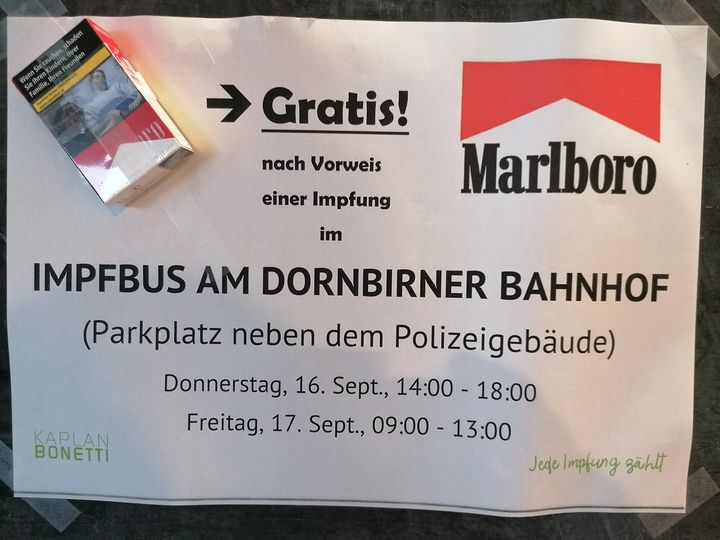 Dieses Schild sorgt in Dornbirn für Aufsehen.