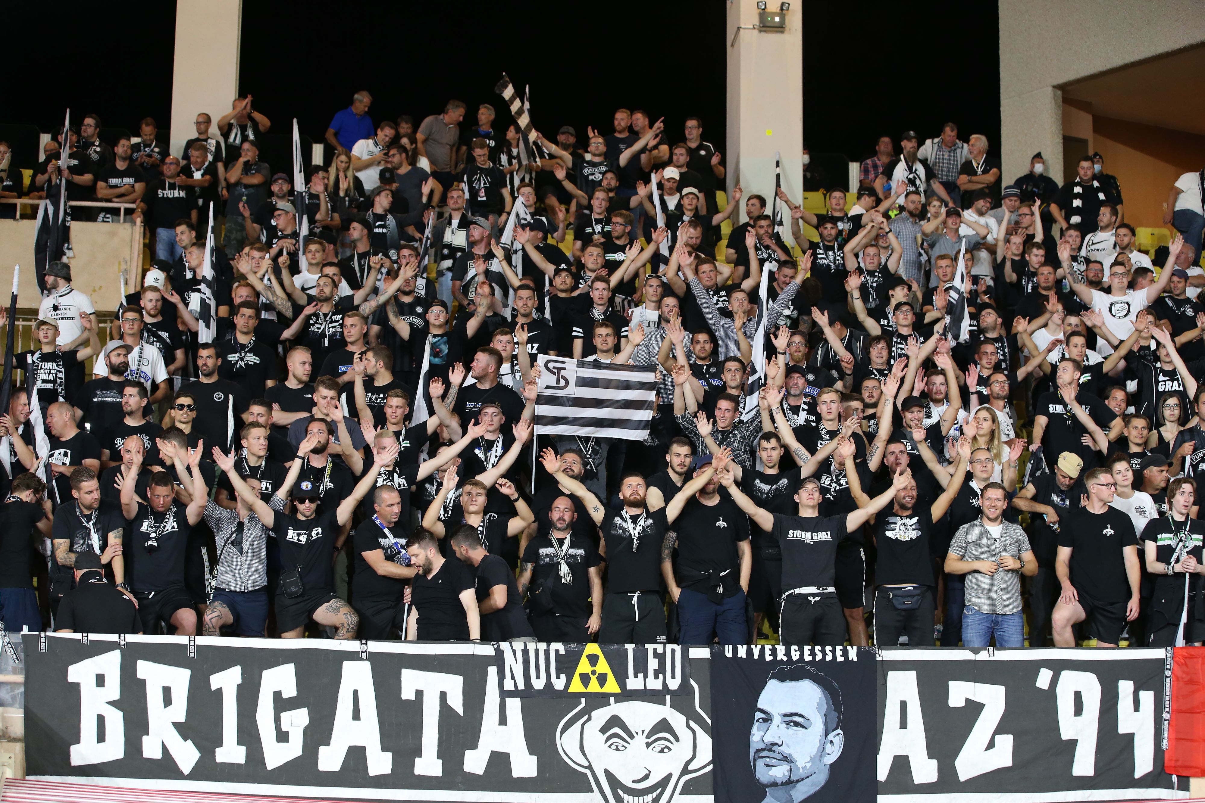 600 Sturm-Fans sind mit nach Monaco gekommen. 