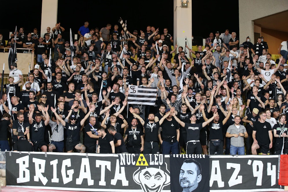 600 Sturm-Fans sind mit nach Monaco gekommen. 