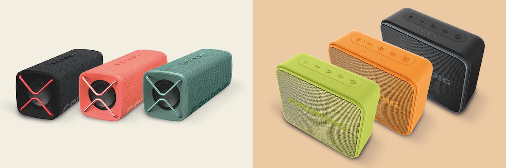Farbenfroh und klangvoll: Neue Bluetooth-Lautsprecher von Grundig.