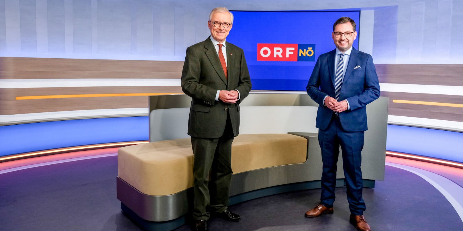 Norbert Gollinger und Robert Ziegler im Studio.