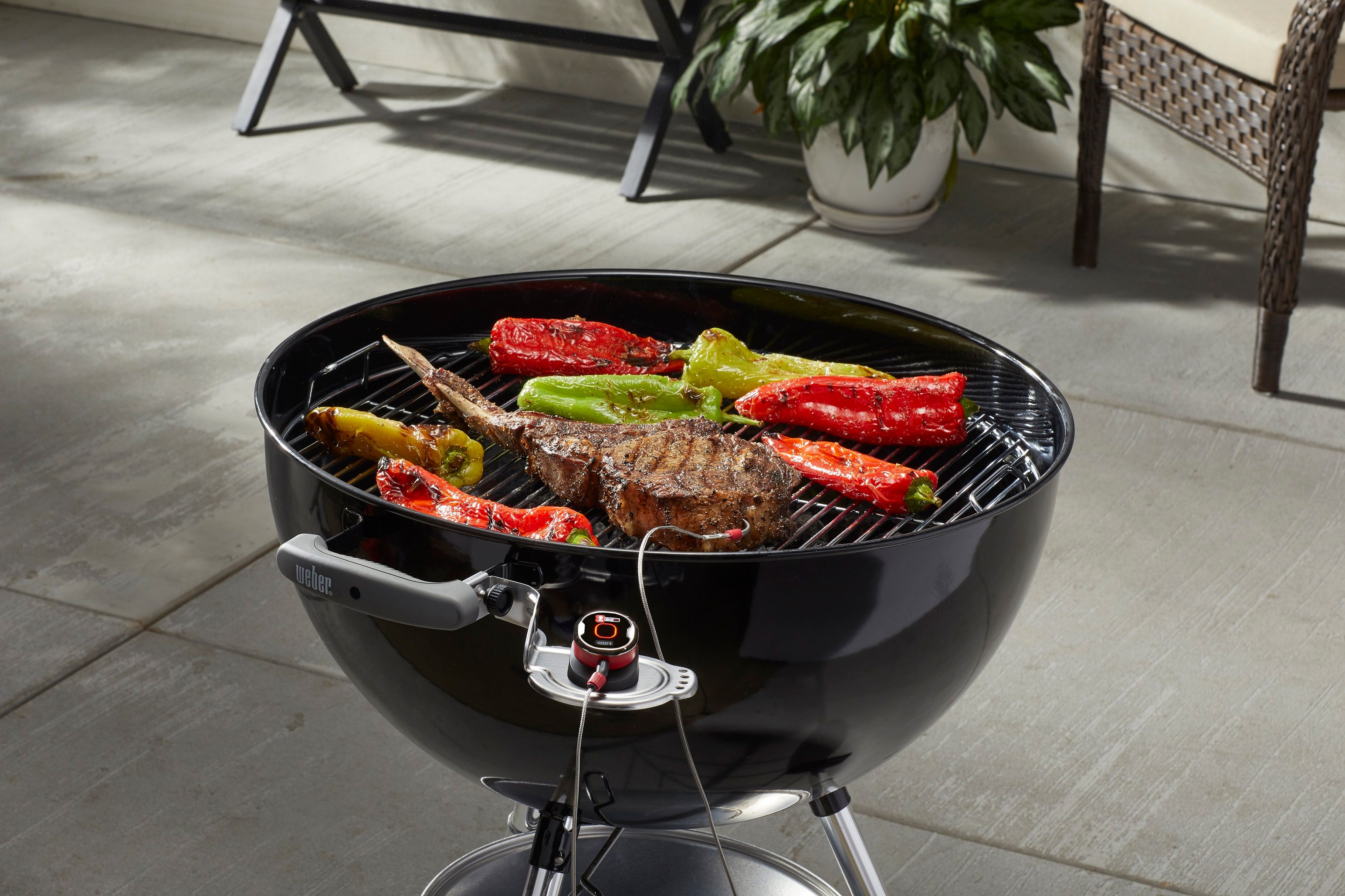 Mit dem iGrill kann die Temperatur überwacht werden.