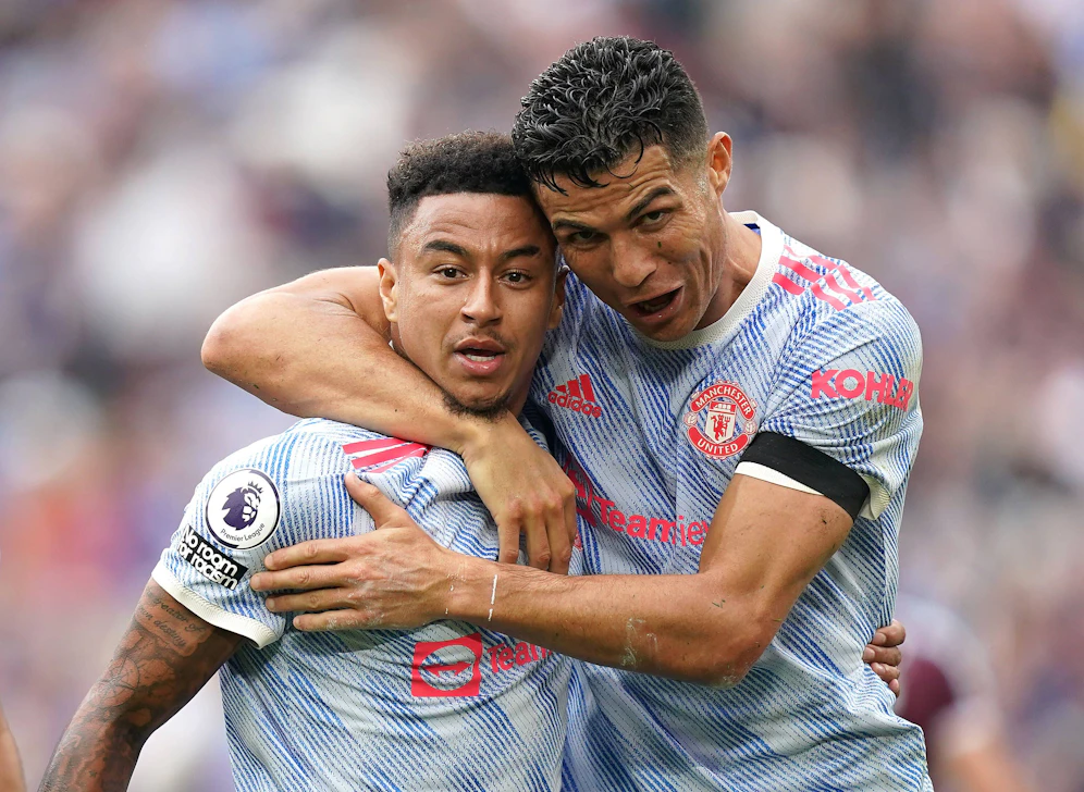 Die beiden United-Torschützen: Jesse Lingard und Cristiano Ronaldo.