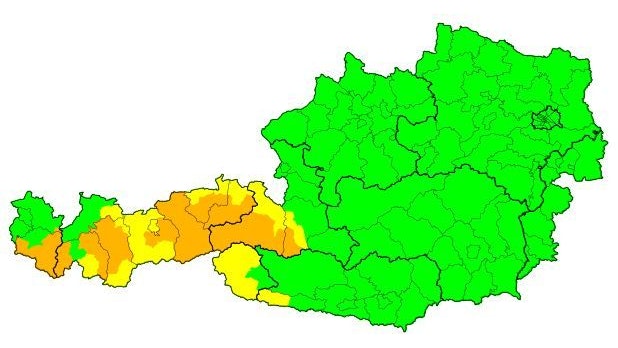 Der Sonntagabend wird nur in Vorarlberg und Tirol ungemütlich.