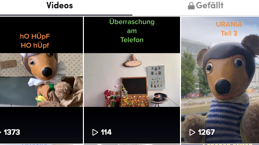 Pezi, der Freund des Urania-Kasperl, ist jetzt auch auf TikTok aktiv.