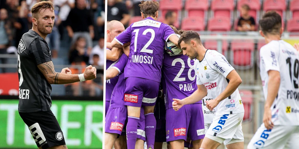 Sturm fertigt Tirol ab, der LASK patzt gegen Klagenfurt.