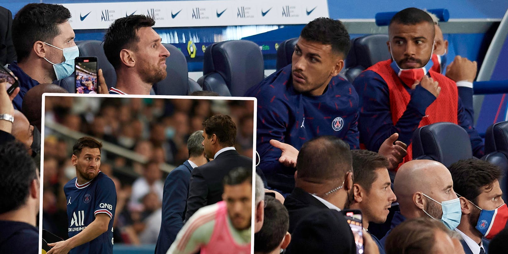 Lionel Messi ist nach seiner Auswechslung am sechsten Ligue-1-Spieltag sauer auf PSG-Trainer Mauricio Pochettino.