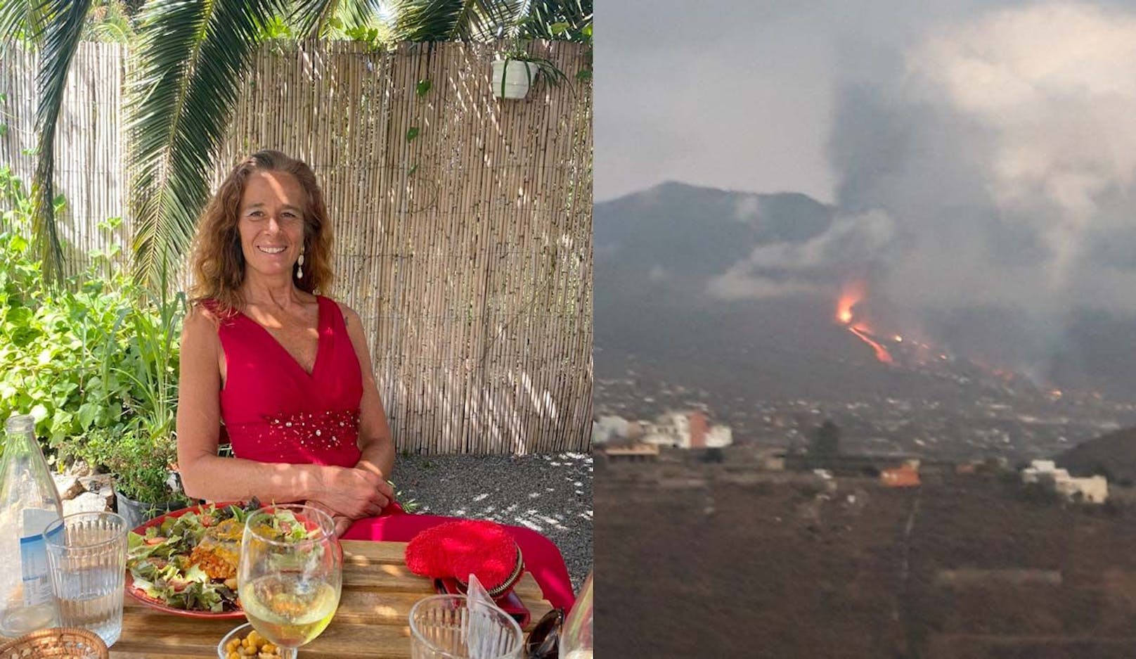 Alexandra Vidal musste vor dem Vulkanausbruch auf La Palma flüchten und ist bei Freunden untergekommen.