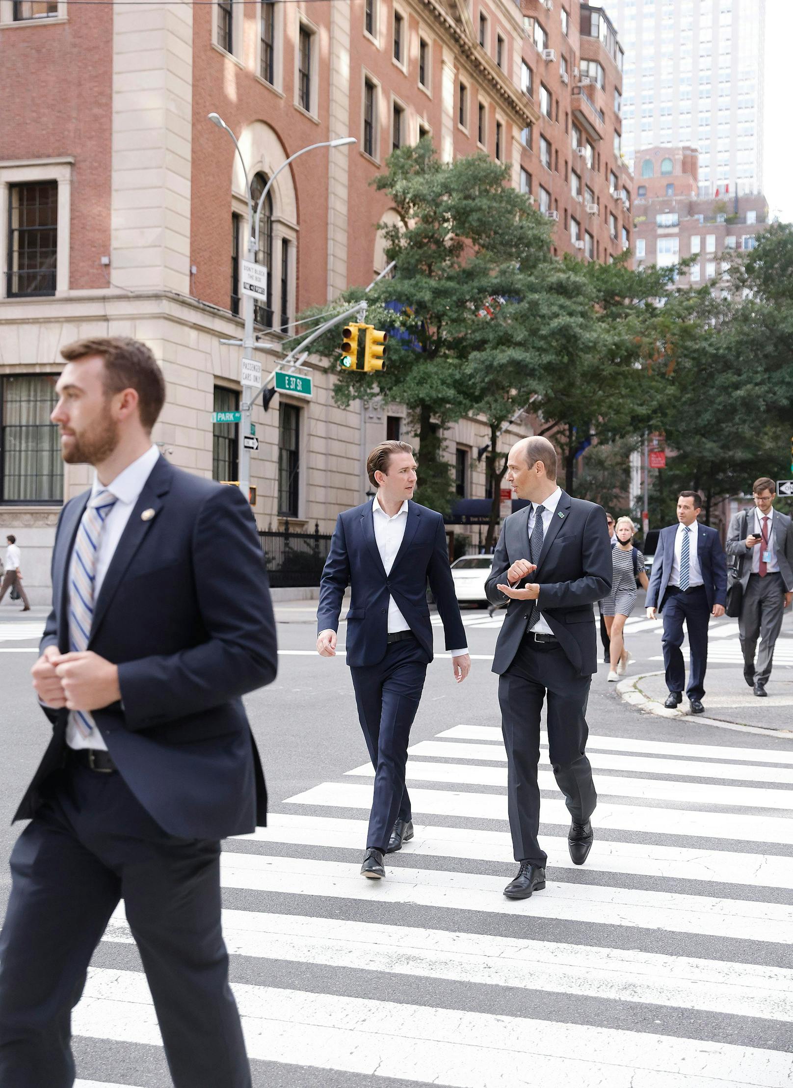 Bewacht vom Secret Service ging es durch die Straßen Manhattans.