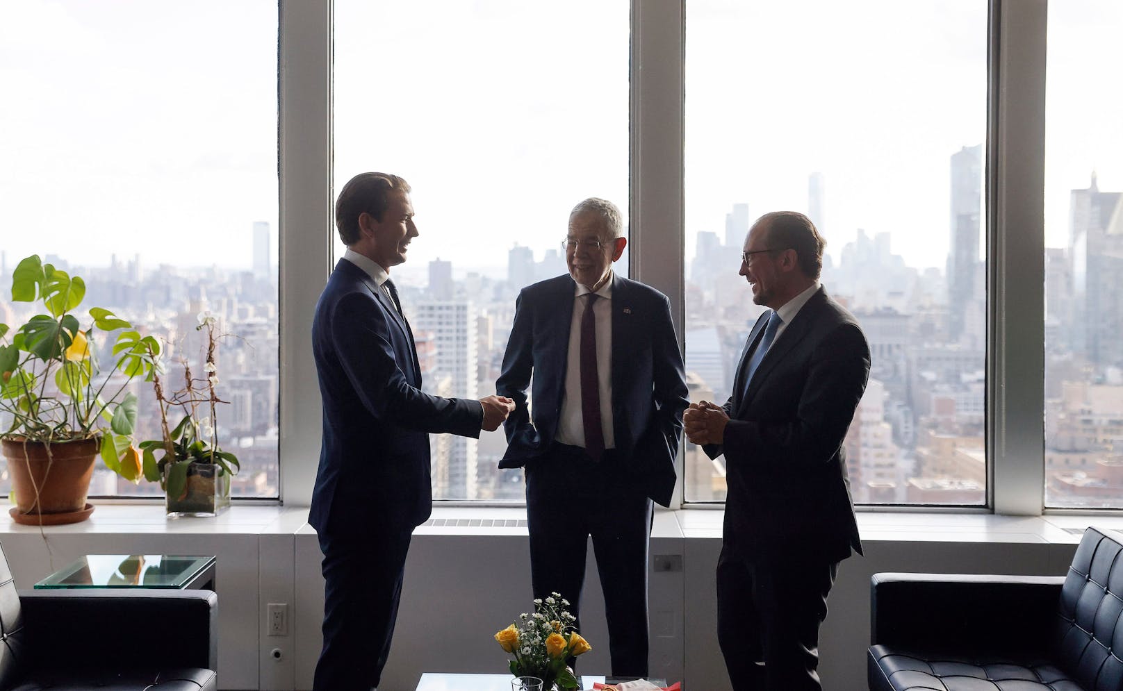Auch Außenminister Schallenberg ist als dritter im Polit-Bunde anlässlich der 76. Vollversammlung in New York am Wort.