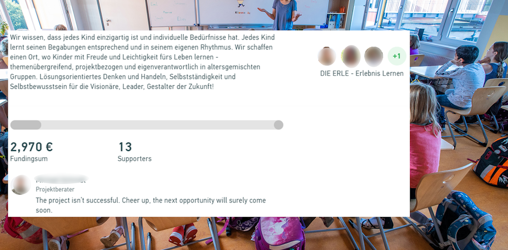Online versuchte man, Spenden für das 
