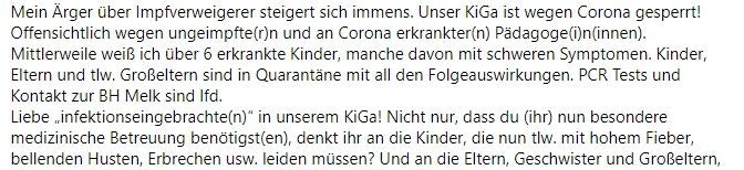 Ein Opa ist über den Zustand im Kindergarten verärgert.