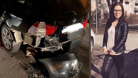In Enns hatte eine Lenker einen parkenden BMW gerammt, flüchtete danach.