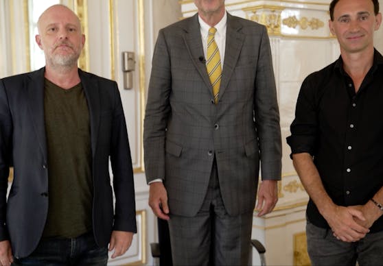 Wahre Größe: der Minister mit Grissemann und Kulis