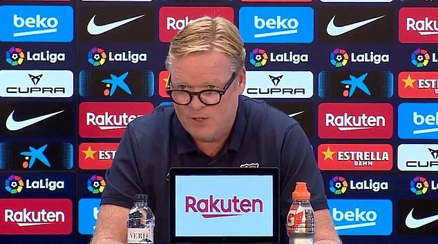 Ronald Koeman und sein kurioser Pressekonferenz-Auftritt. 