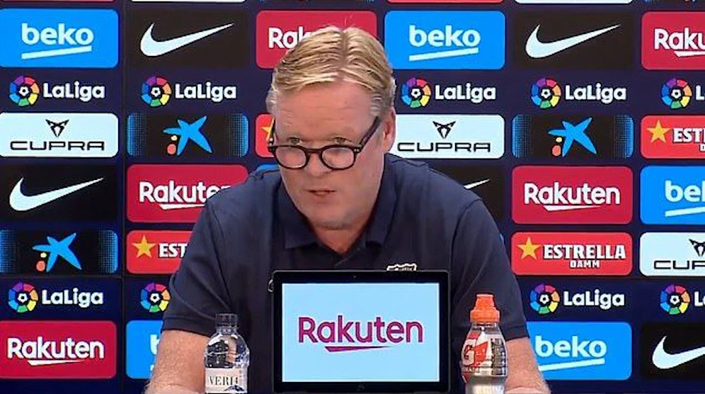 Ronald Koeman und sein kurioser Pressekonferenz-Auftritt. 