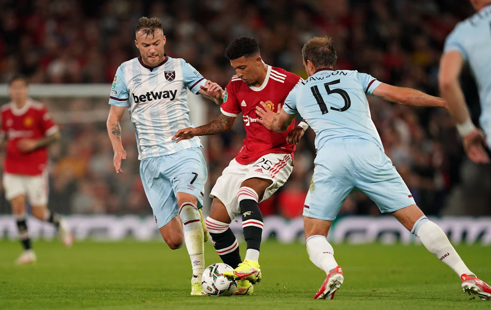 Jadon Sancho hatte einen schweren Stand gegen die Hammers