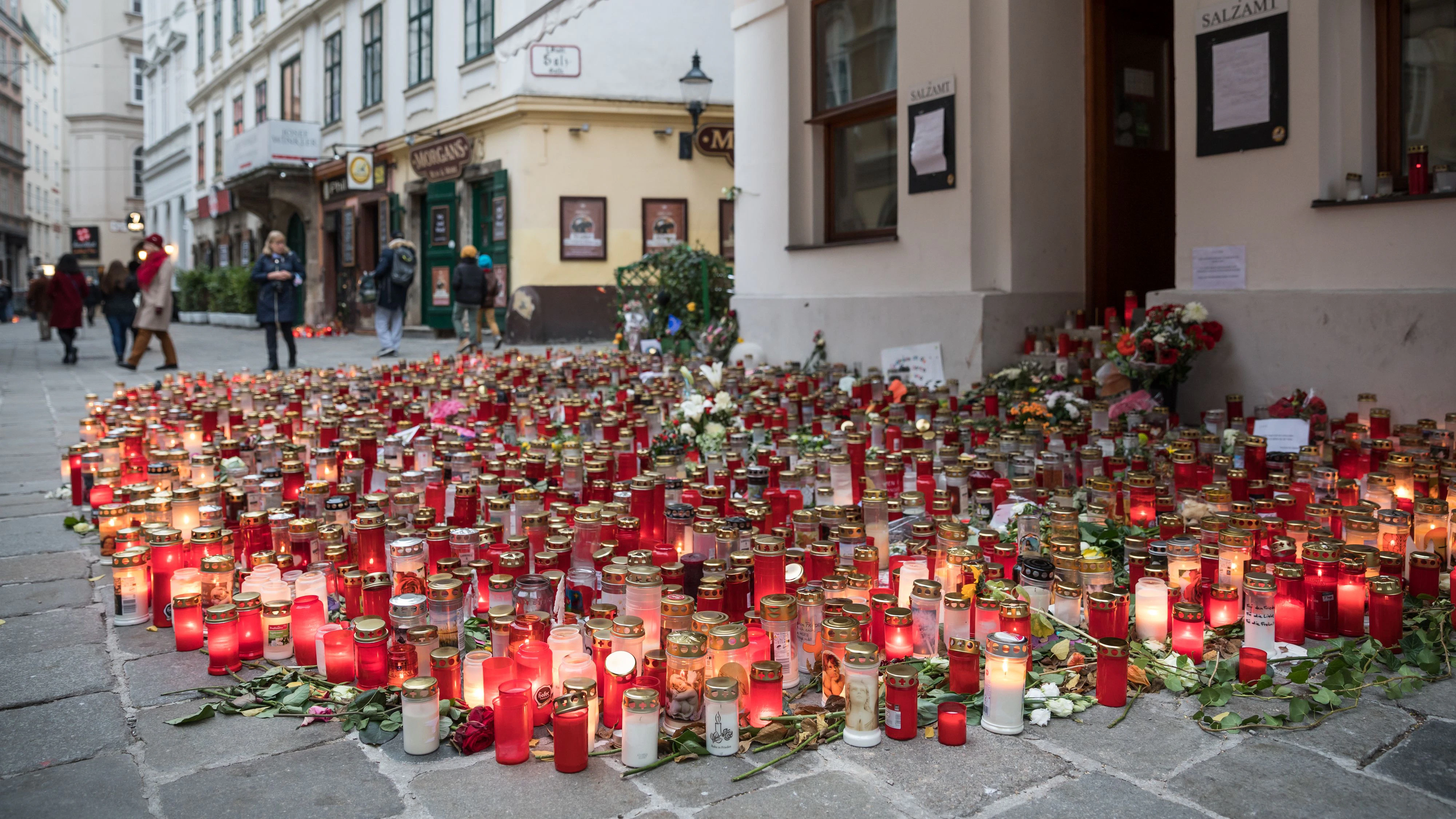Gedenkstätte für die Opfer des Terroranschlags vom 02. November 2020 in der Wiener Innenstadt