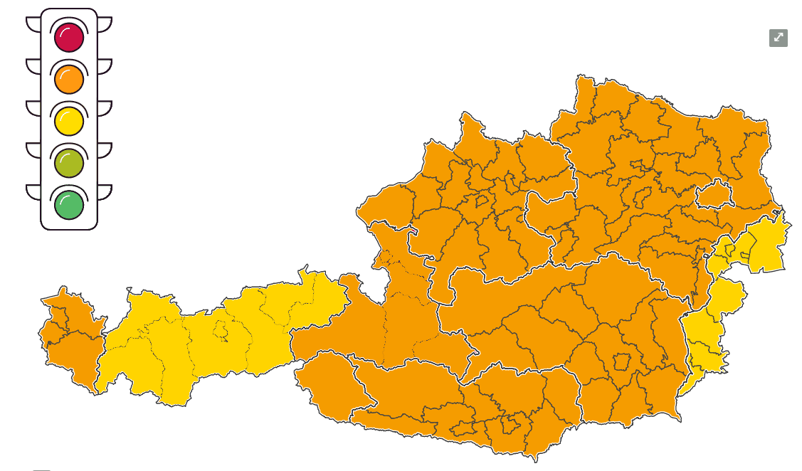 Die Corona-Ampel am 23. September 2021.