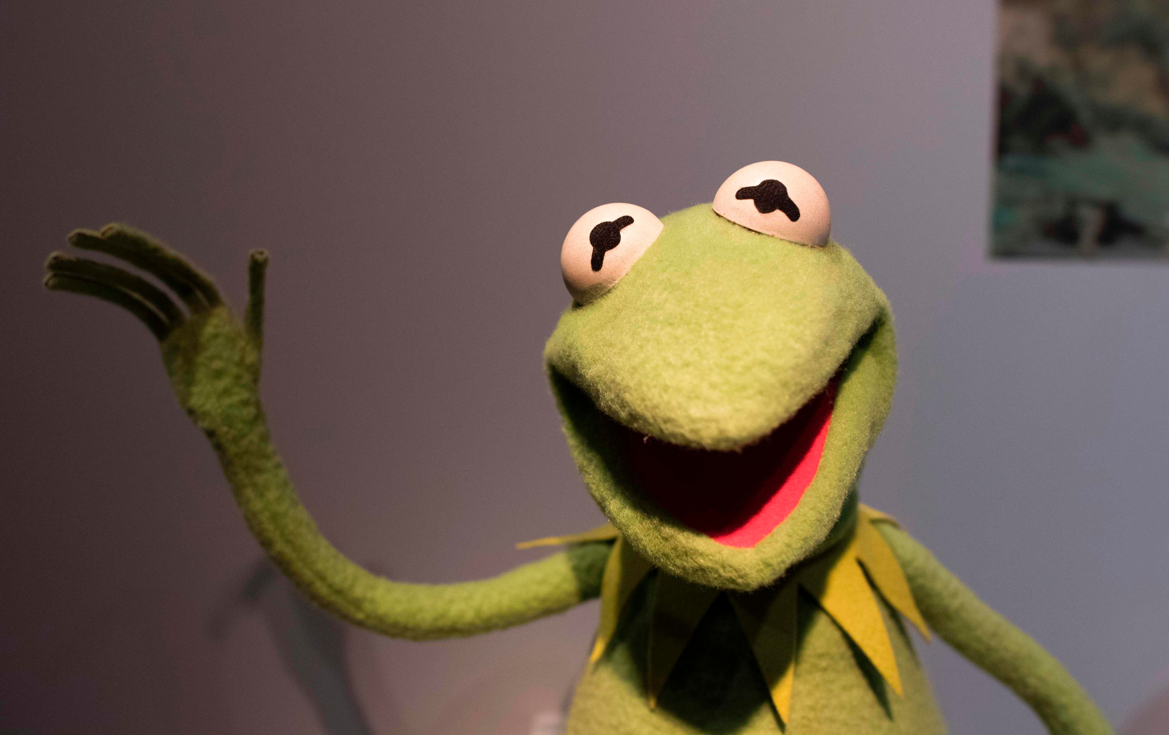 Download von www.picturedesk.com am 23.09.2021 (13:16).  Kermit the Frog waves from his position at The Jim Henson Exhibition July 18, 2017 at the Museum of the Moving Image in New York New York City is paying tribute to Jim Henson, who created Kermit the Frog and many other characters, in the "Muppet Show" through the permanent exhibition. / AFP PHOTO / Don Emmert / With AFP Story by Thomas URBAIN: NY museum honors Kermit the Frog and his creator - 20170718_PD10909 - Rechteinfo: Rights Managed (RM) Nur für redaktionelle Nutzung! Werbliche Nutzung erfordert Freigabe: bitte schicken Sie uns eine Anfrage.