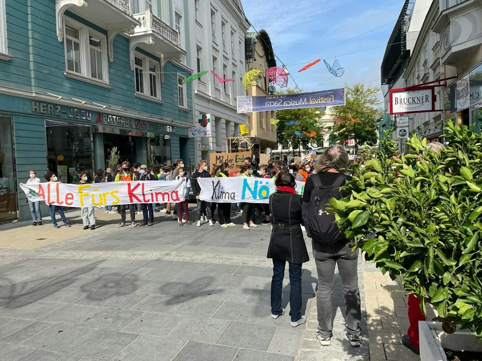 Auch in St. Pölten streiken die Klimaschützer heute.