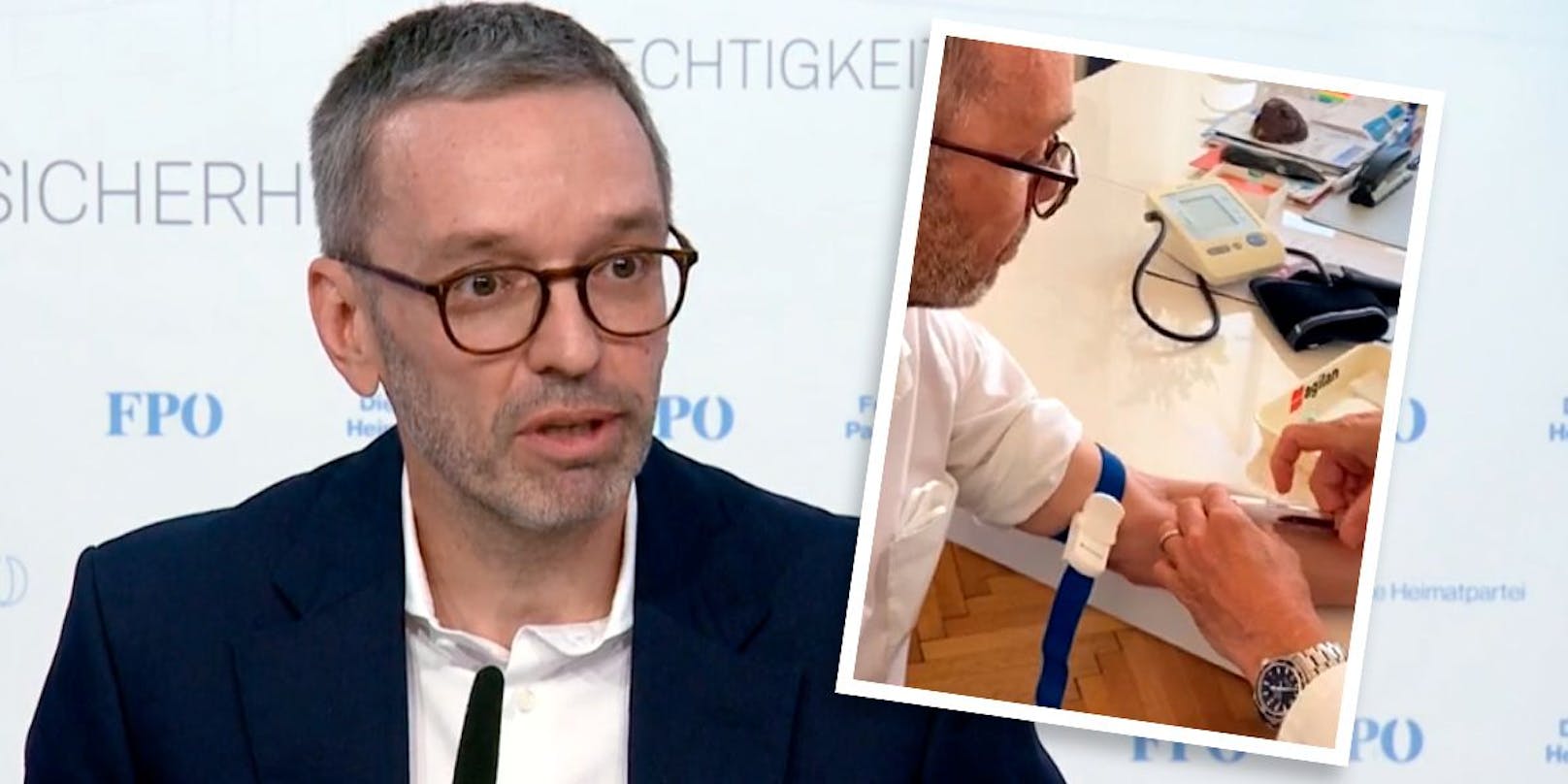 FPÖ-Chef Herbert Kickl gab am Freitag eine "persönlichen Erklärung" zu seinem Impfstatus ab.