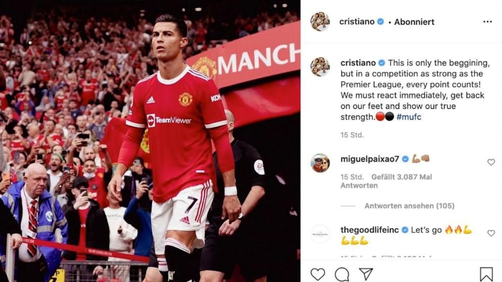 Cristiano Ronaldos Instagram-Patzer