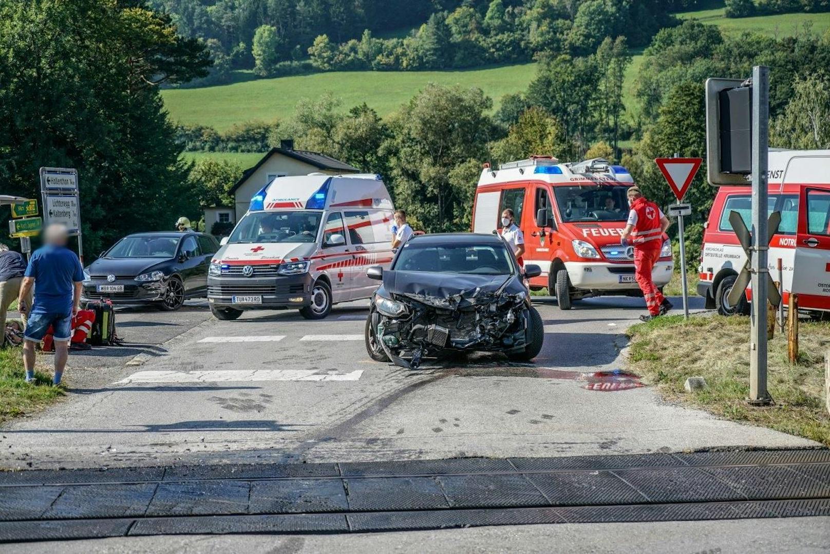 Bilder vom Unfall in Grimmenstein.
